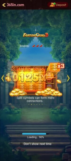 365in APK gaming app installed on Android device